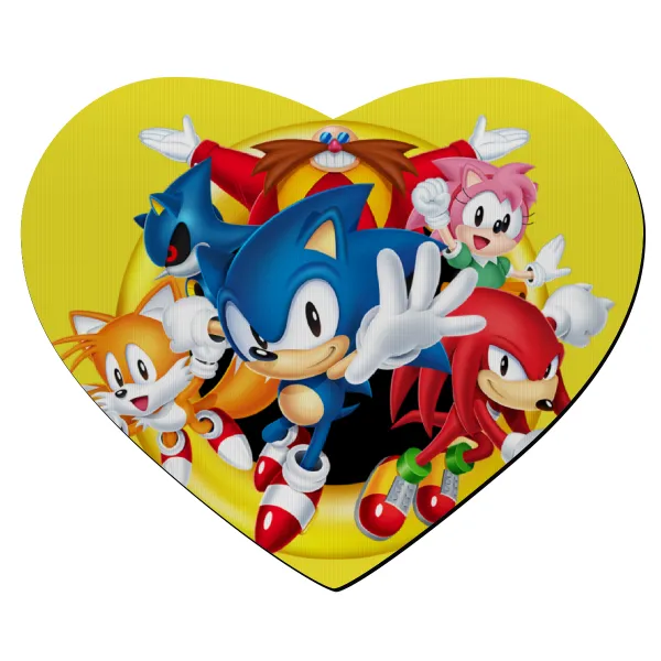Sonic and friends — Mousepad καρδιά 23x20cm
