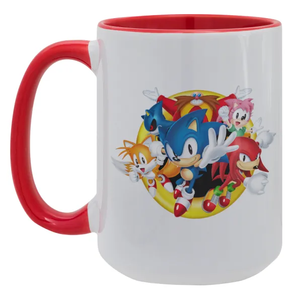 Sonic and friends — Mega mug 15oz, red ceramic, 450ml