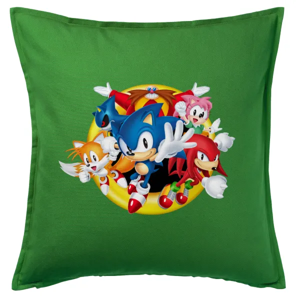 Sonic and friends — Sofa cushion Green 50x50cm includes filling