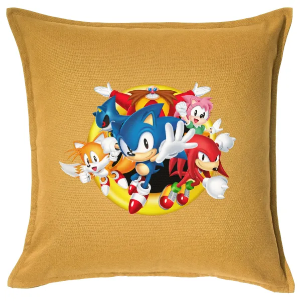 Sonic and friends — Sofa cushion YELLOW 50x50cm includes filling