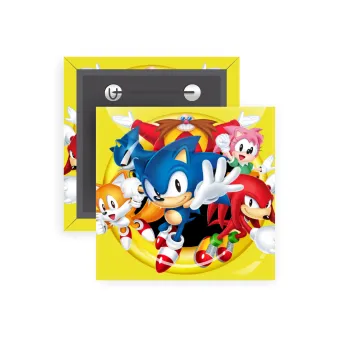 Sonic and friends, Κονκάρδα παραμάνα τετράγωνη 5x5cm