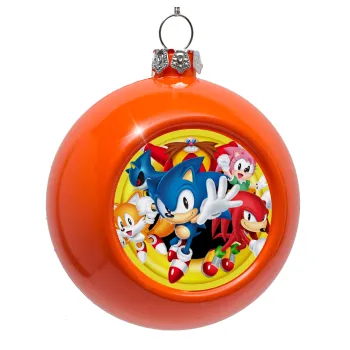 Sonic and friends, Orange Christmas tree ornament bauble 8cm