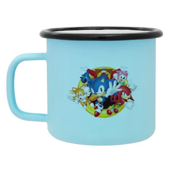 Sonic and friends, Κούπα Μεταλλική εμαγιέ ΜΑΤ σιέλ 360ml