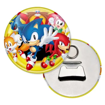 Sonic and friends, Μαγνητάκι και ανοιχτήρι μπύρας στρογγυλό διάστασης 5,9cm