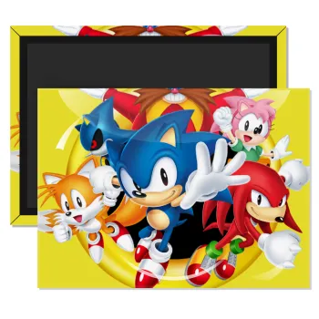 Sonic and friends, Ορθογώνιο μαγνητάκι ψυγείου διάστασης 9x6cm
