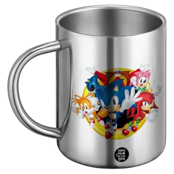 Sonic and friends, BIG Mug Stainless steel double wall (450ml)