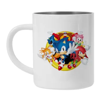 Sonic and friends, Mug Stainless steel double wall 300ml