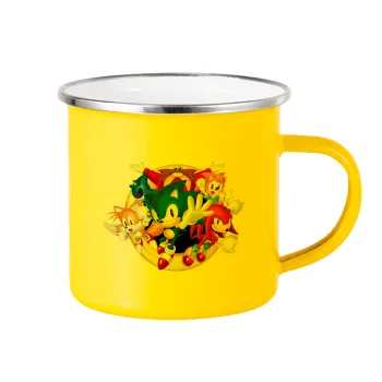 Sonic and friends, Yellow Enamel Metallic Cup 360ml