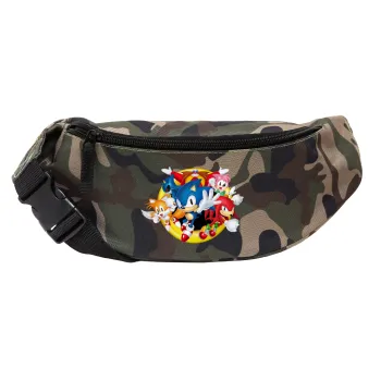 Sonic and friends, Unisex waist bag (banana) in Jungle camouflage color with 2 pockets
