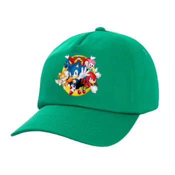 Sonic and friends, Καπέλο παιδικό Baseball, 100% Βαμβακερό Twill, Πράσινο (ΒΑΜΒΑΚΕΡΟ, ΠΑΙΔΙΚΟ, UNISEX, ONE SIZE)