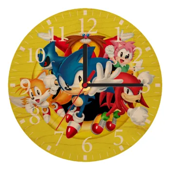 Sonic and friends, Ρολόι τοίχου ξύλινο plywood (20cm)