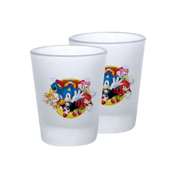 Sonic and friends, Σφηνοπότηρα γυάλινα 45ml του πάγου (2 τεμάχια)