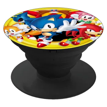 Sonic and friends, Phone Holders Stand  Black Hand-held Mobile Phone Holder
