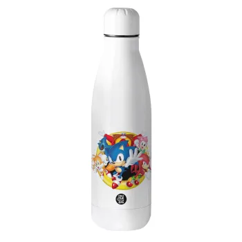 Sonic and friends, Μεταλλικό παγούρι θερμός (Stainless steel), 500ml