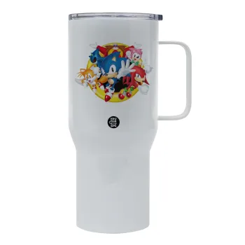 Sonic and friends, Tumbler με καπάκι, διπλού τοιχώματος (θερμό) 750L