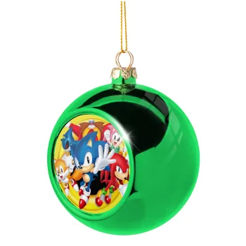 Sonic and friends, Green Christmas tree ornament ball 8cm