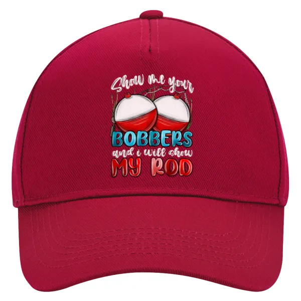 Show me your bobbers and i will show my rod — Καπέλο Ενηλίκων Ultimate ΚΟΚΚΙΝΟ, (100% ΒΑΜΒΑΚΕΡΟ DRILL, ΕΝΗΛΙΚΩΝ, UNISEX, ONE SIZE)
