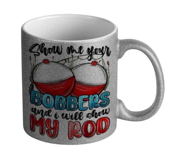 Show me your bobbers and i will show my rod — Glitter Ασημένια