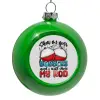 Green Christmas tree ornament bauble 8cm
