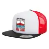 Καπέλο Ενηλίκων Foam Flat Snapback με Δίχτυ Μαύρο-Λευκό-Κόκκινο (POLYESTER, ΕΝΗΛΙΚΩΝ, UNISEX, ONE SIZE)
