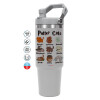 GREY color, 890ml (30oz) stainless Steel Tumbler with Handle