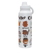 1L Stainless Steel Thermal Bottle with Phone Holder & Double Wall Insulation