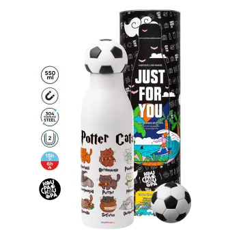 Potter Cats, Soccer Metal mug thermos, double wall, 550ml