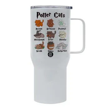 Potter Cats, Tumbler με καπάκι, διπλού τοιχώματος (θερμό) 750L