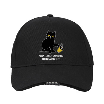 CAT, what are you going to do about it!, Καπέλο Εργασίας & Δραστηριοτήτων με LED Φως - Ιδανικό για Νύχτα & Χαμηλό Φωτισμό (100% ΒΑΜΒΑΚΕΡΟ, ΕΝΗΛΙΚΩΝ, UNISEX)