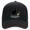 DRILL Adult Ultimate Hat BLACK/RED, (100% COTTON, ADULT, UNISEX, ONE SIZE)