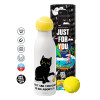 Tennis ball Metal mug thermos White, double wall, 550ml