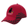 Adult Cap RACING Ultimate Red/Black, (100% COTTON DRILL, ADULT, UNISEX, ONE SIZE ADULT)