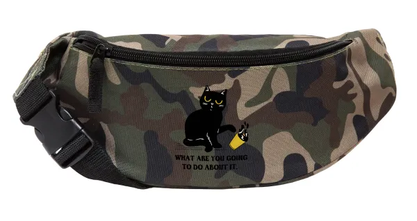 CAT — Unisex τσαντάκι μέσης (μπανάνα) χρώματος παραλλαγή Jungle με 2 τσέπες