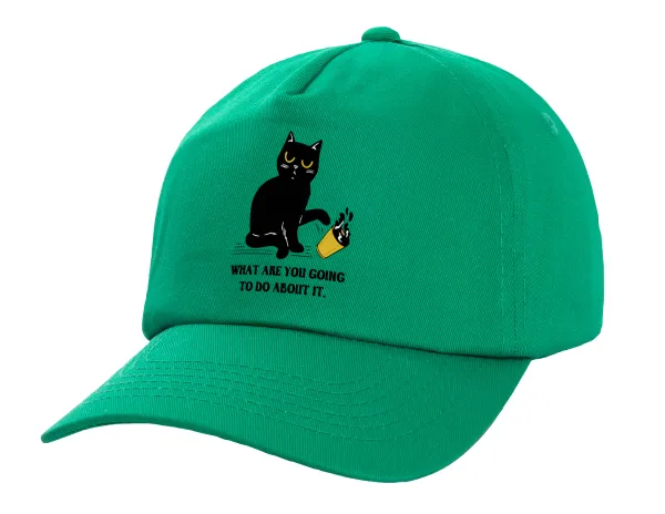 CAT — Καπέλο Ενηλίκων Baseball, 100% Βαμβακερό,  Πράσινο (ΒΑΜΒΑΚΕΡΟ, ΕΝΗΛΙΚΩΝ, UNISEX, ONE SIZE)