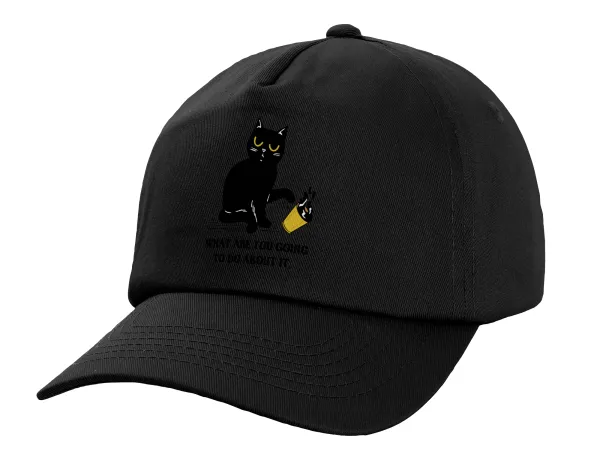 CAT — Καπέλο Ενηλίκων Baseball, 100% Βαμβακερό,  Μαύρο (ΒΑΜΒΑΚΕΡΟ, ΕΝΗΛΙΚΩΝ, UNISEX, ONE SIZE)