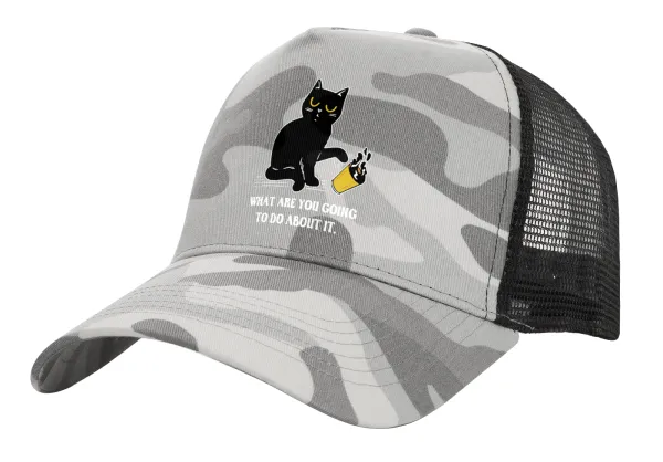 CAT — Καπέλο Ενηλίκων Structured Trucker, με Δίχτυ, (παραλλαγή) Army Camo (100% ΒΑΜΒΑΚΕΡΟ, ΕΝΗΛΙΚΩΝ, UNISEX, ONE SIZE)