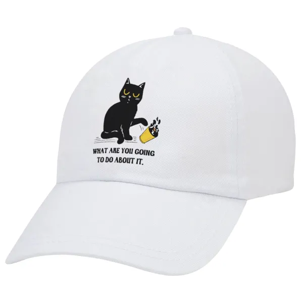 CAT — Καπέλο Ενηλίκων Baseball Λευκό 5-φύλλο (POLYESTER, ΕΝΗΛΙΚΩΝ, UNISEX, ONE SIZE)
