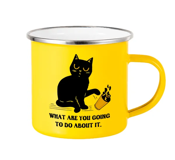 CAT — Yellow Enamel Metallic Cup 360ml