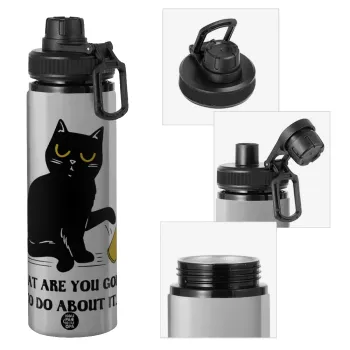 CAT, what are you going to do about it!, Μεταλλικό παγούρι νερού με καπάκι ασφαλείας, αλουμινίου 850ml
