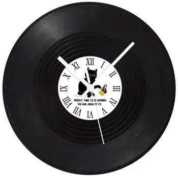 CAT, what are you going to do about it!, Ρολόι τοίχου Βινύλιο (30cm)