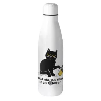 CAT, what are you going to do about it!, Μεταλλικό παγούρι θερμός (Stainless steel), 500ml
