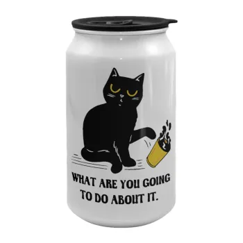 CAT, what are you going to do about it!, Κούπα ταξιδιού μεταλλική με καπάκι (tin-can) 500ml
