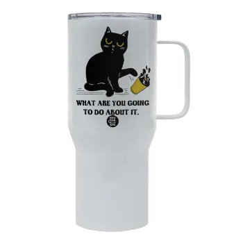 CAT, what are you going to do about it!, Tumbler με καπάκι, διπλού τοιχώματος (θερμό) 750L