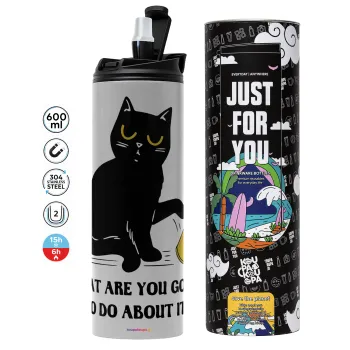 CAT, what are you going to do about it!, Tumbler stainless steel GREY 600ml
