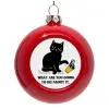 Red Christmas tree ornament bauble 8cm