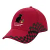 Adult Cap RACING Ultimate Red/Black, (100% COTTON DRILL, ADULT, UNISEX, ONE SIZE ADULT)
