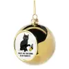 Golden Christmas tree ball ornament 8cm