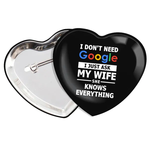 I don't need Google — καρδιά (57x52mm)