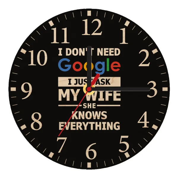 I don't need Google, just ask my WIFE — 1