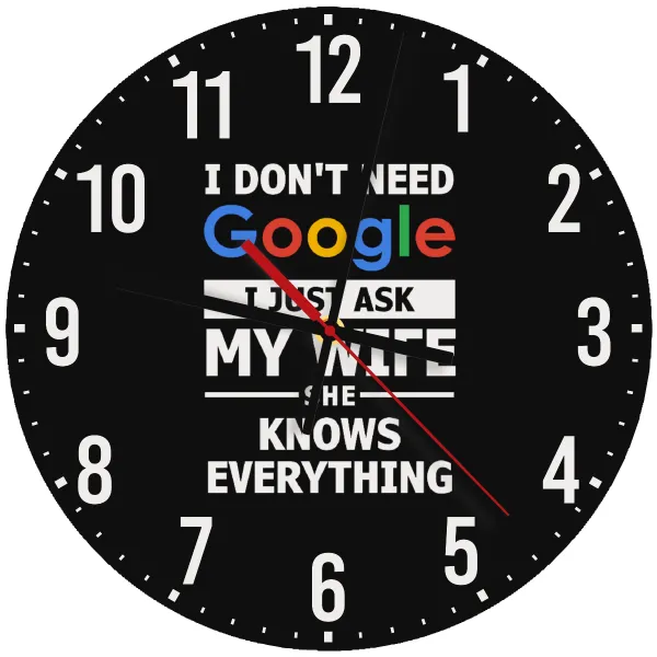 I don't need Google, just ask my WIFE — 1